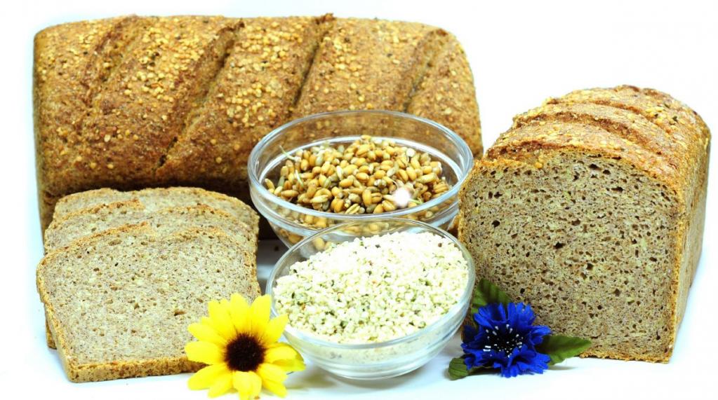 Keimkorn Hanf EM Brot mit Braunhirse